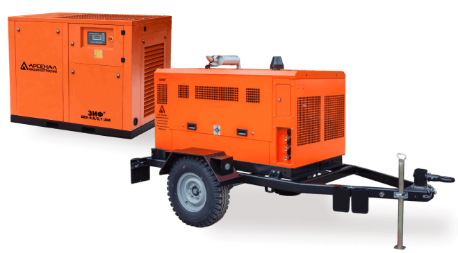 Передвижные дизельные компрессоры ЗИФ ПВ на шасси Передвижные дизельные компрессоры ЗИФ ПВ на шасси